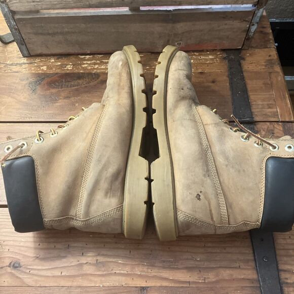 Timberland Boots Mens 9.5 W Premium 6” Wheat Nubuck Waterproof 18094 Leather